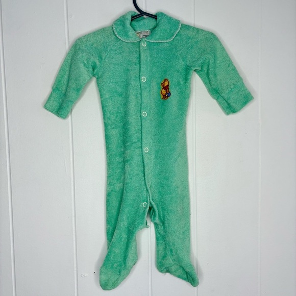 Vintage Sears Roebuck Terry One Piece Baby Outfit Footie Winnie Pooh 3 Months - Picture 2 of 6